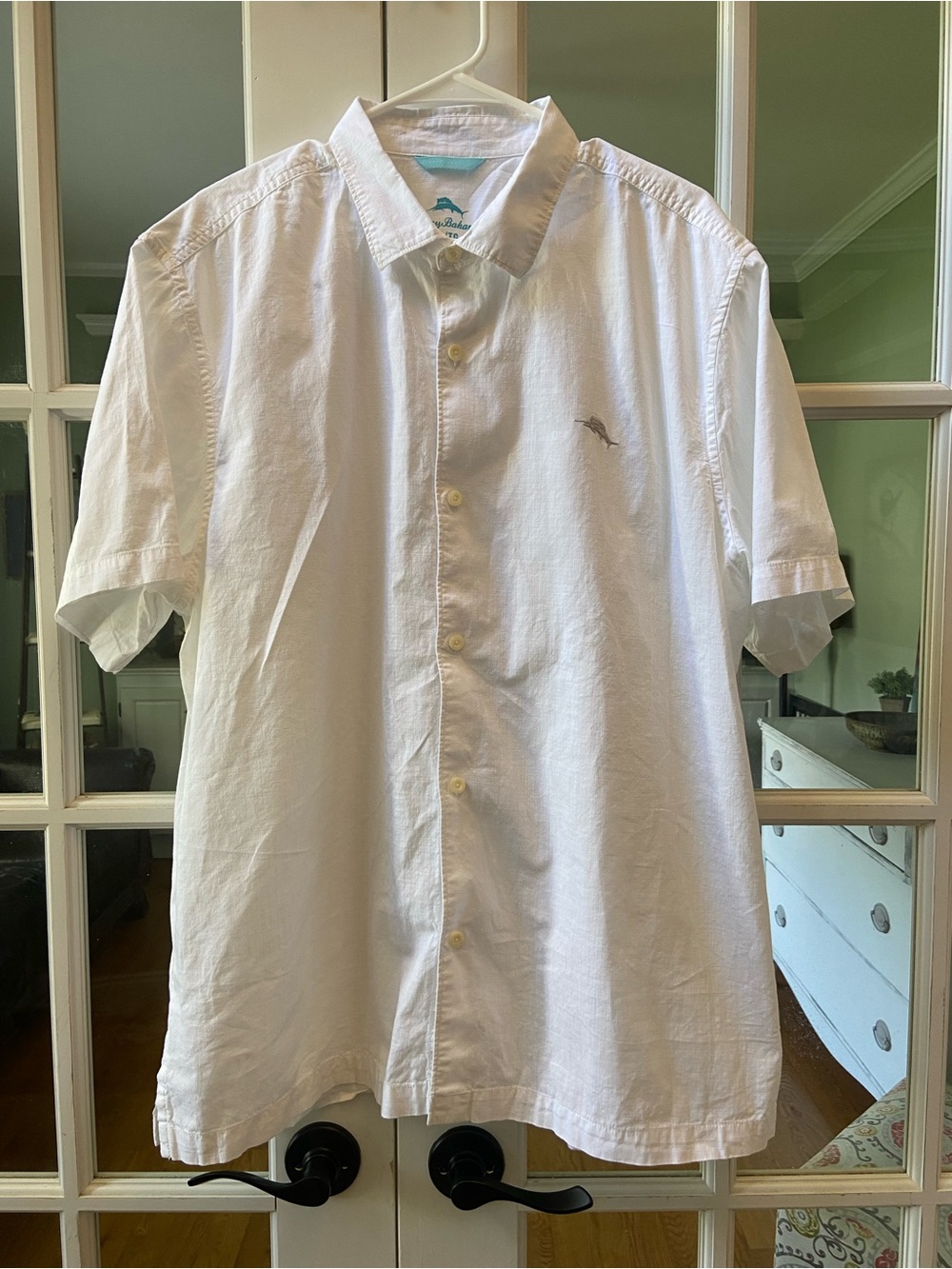 Tommy Bahama White Short Sleeve Button-Down Shirt